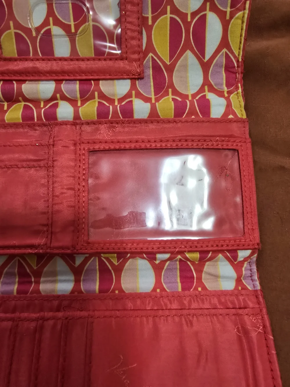 Vera Bradley Quilted Red Clutch Wallet